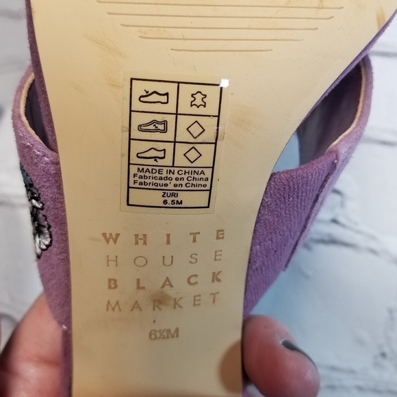 Whbm Zuri embroidered slides sandals - Picture 9 of 11